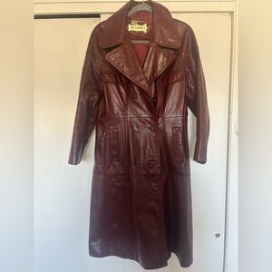 1970s Vintage The Tannery Leather Duster
